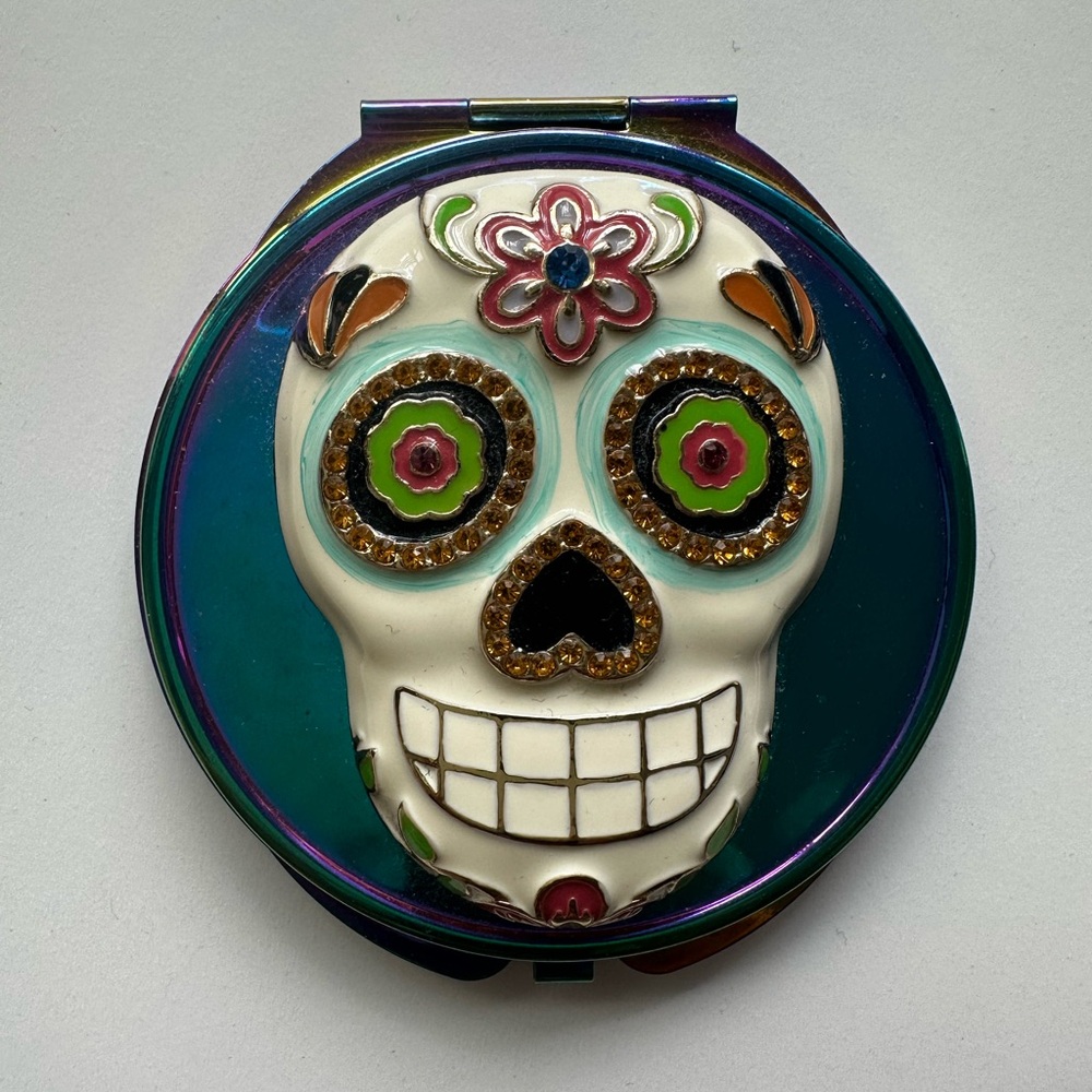 Colorful Skull Compact Mirror